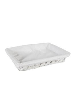 Cesta Mimbre Blanca 44x33x8